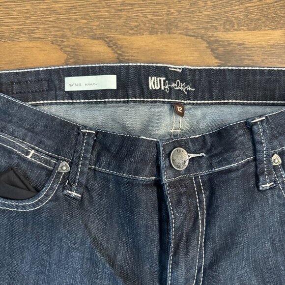 Kut from the Kloth NATALIE Bermuda Denim jean shorts Women's size 12 - Picture 5 of 5